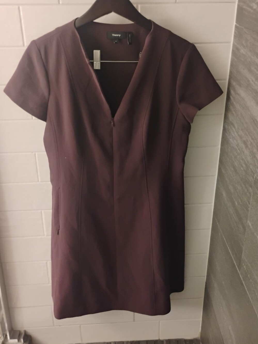 Theory Apalia Admiral Short Sleeve A Line Dress Sz 8